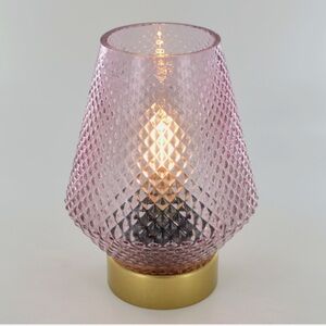 Elegant Wireless Pink Glass Table Lamp